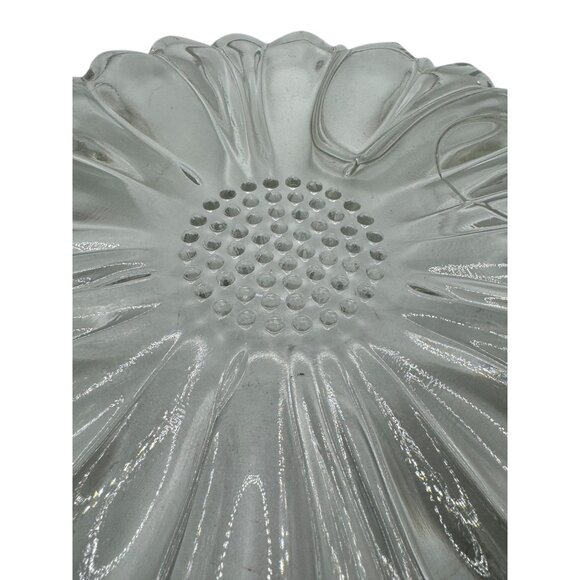 Hazel Atlas Sunflower Daisy Dahlia Luncheon . Scalloped  edge.  Serving party - Picture 4 of 13